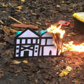 Year 2's Great Fire of London Topic - Burning Houses in the Woods